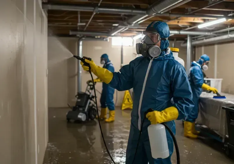 Basement Sanitization and Antimicrobial Treatment process in Carrollton, VA